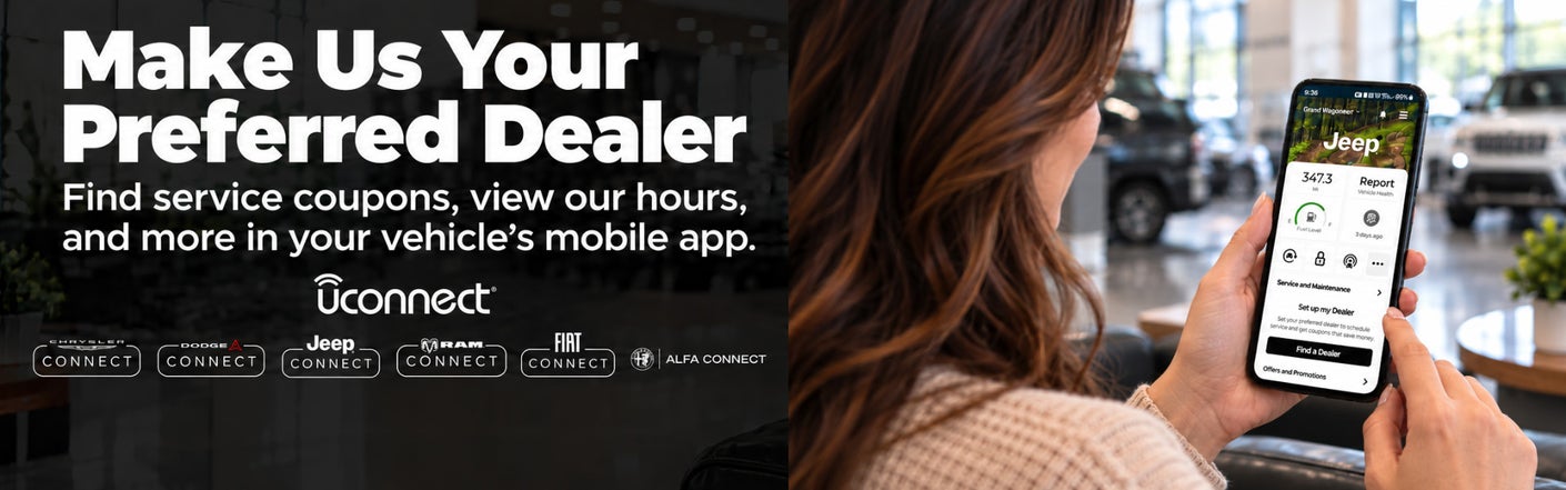uconnect® make us your preferred dealer | San Marcos Chrysler Dodge Jeep Ram in San Marcos TX