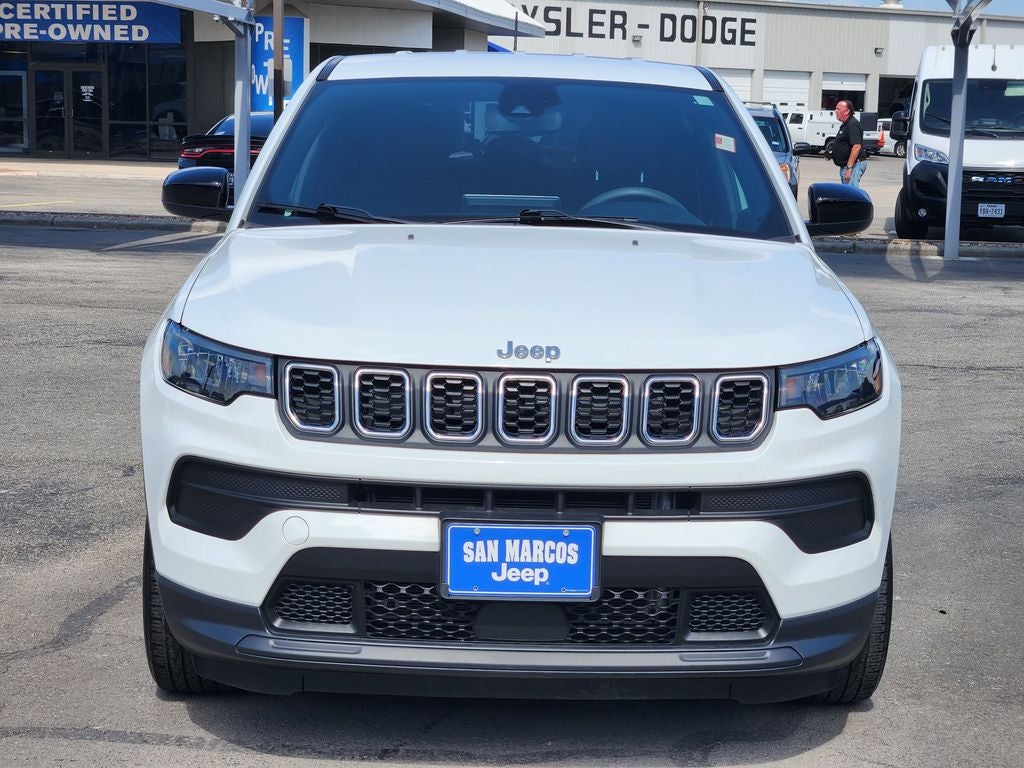 Used 2024 Jeep Compass Sport with VIN 3C4NJDAN1RT166841 for sale in San Marcos, TX