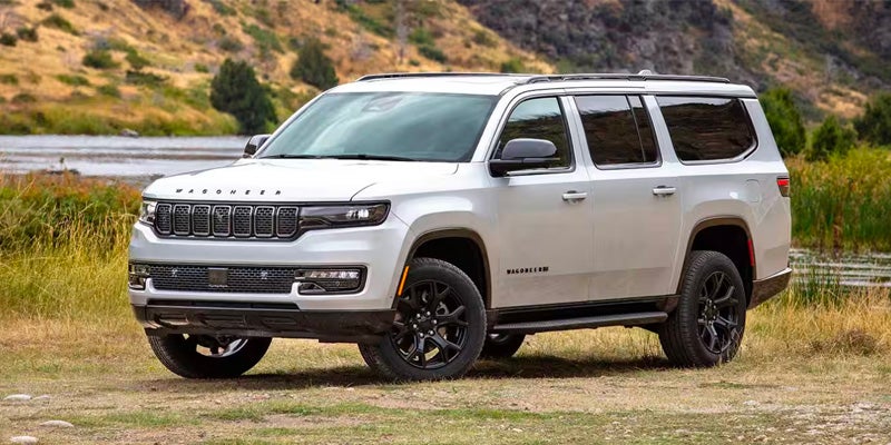 White 2025 Jeep Wagoneer standing near river side