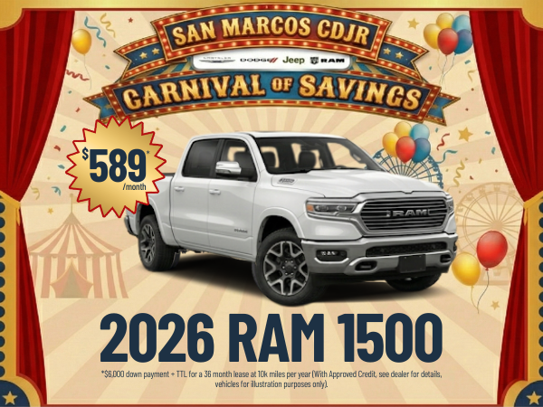 San Marcos CDJR March Incentives