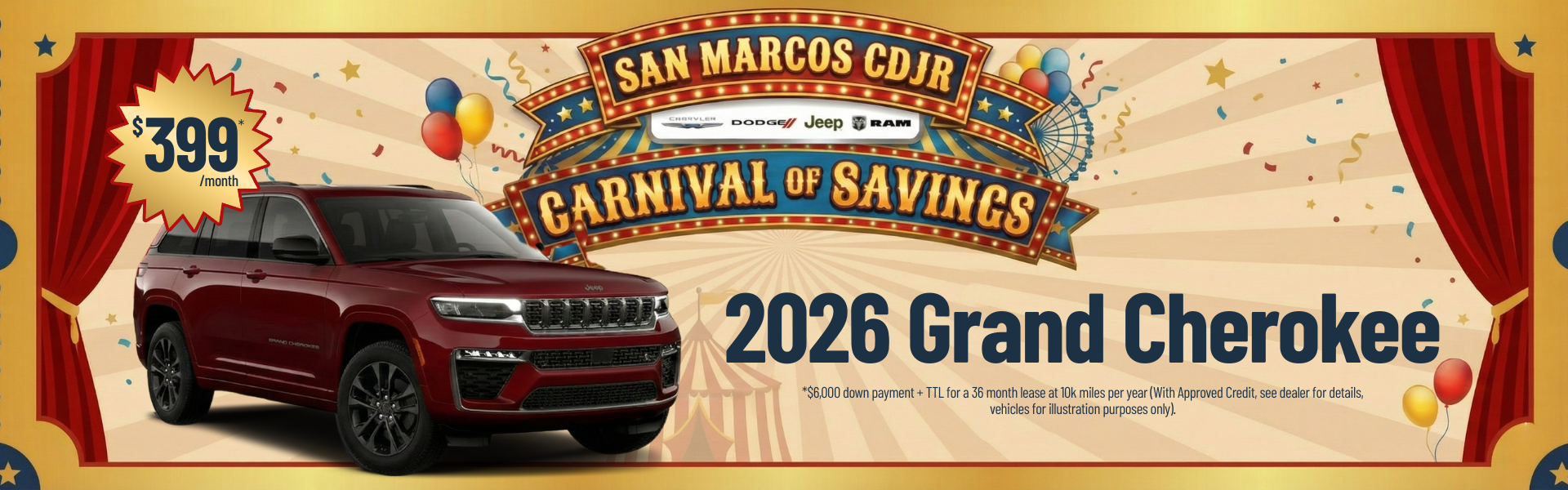 San Marcos CDJR March Incentives