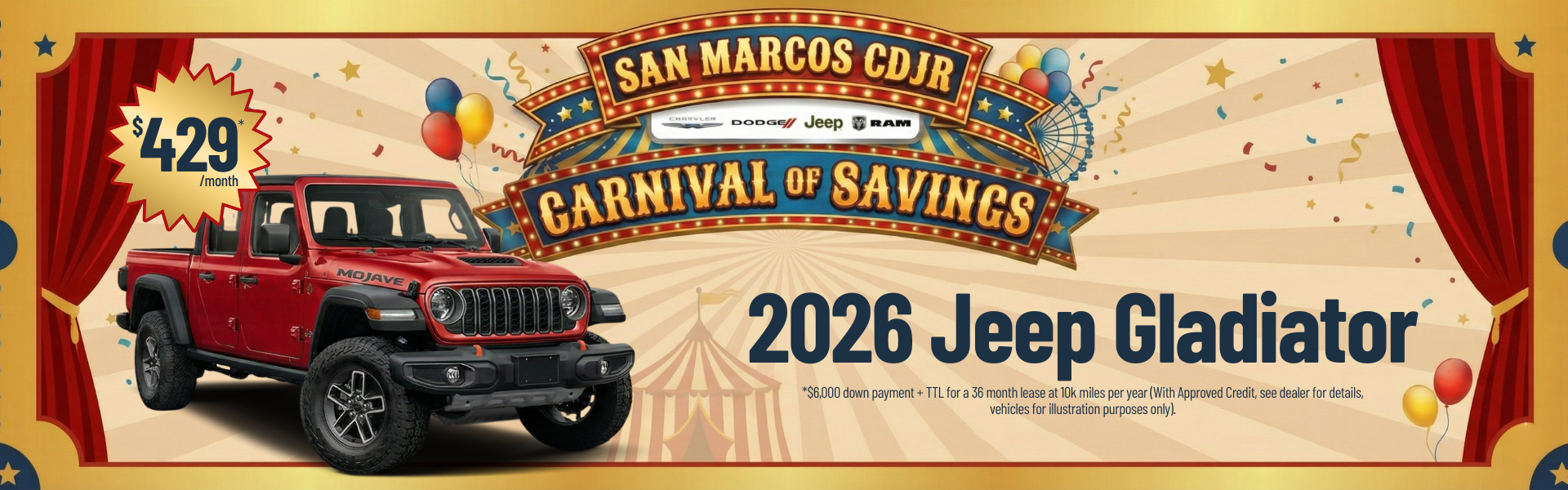 San Marcos CDJR March Incentives