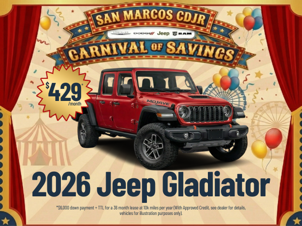 San Marcos CDJR March Incentives
