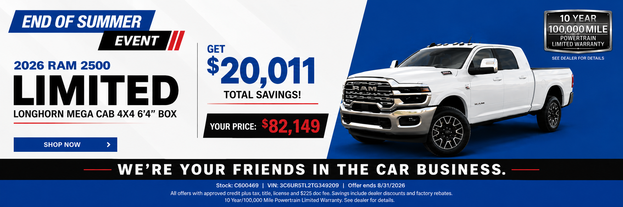 RAM 2500 offer